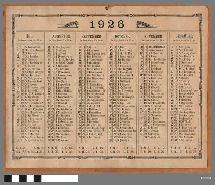 Kalender 1926.