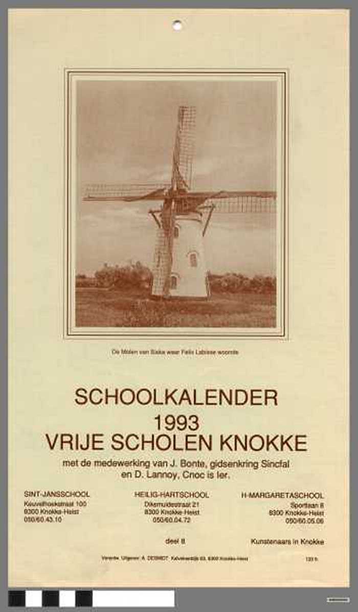 SCHOOLKALENDER 1993 - Vrije Scholen Knokke