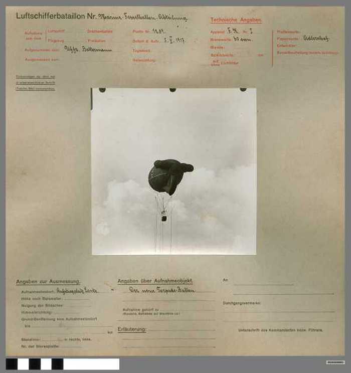 Der neue Torpedo-Ballon. (Duitse Militaire luchtopname)