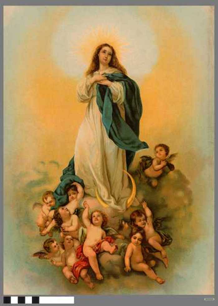 Heilige vrouw met engelen