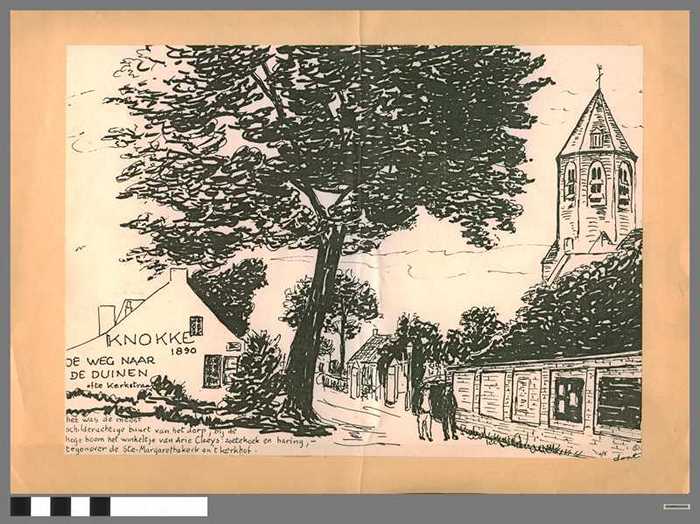 Knokke 1890 - de weg naar de duinen