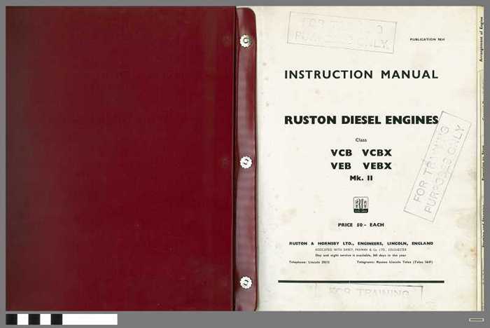 Ruston - Diesel engine instruction manual