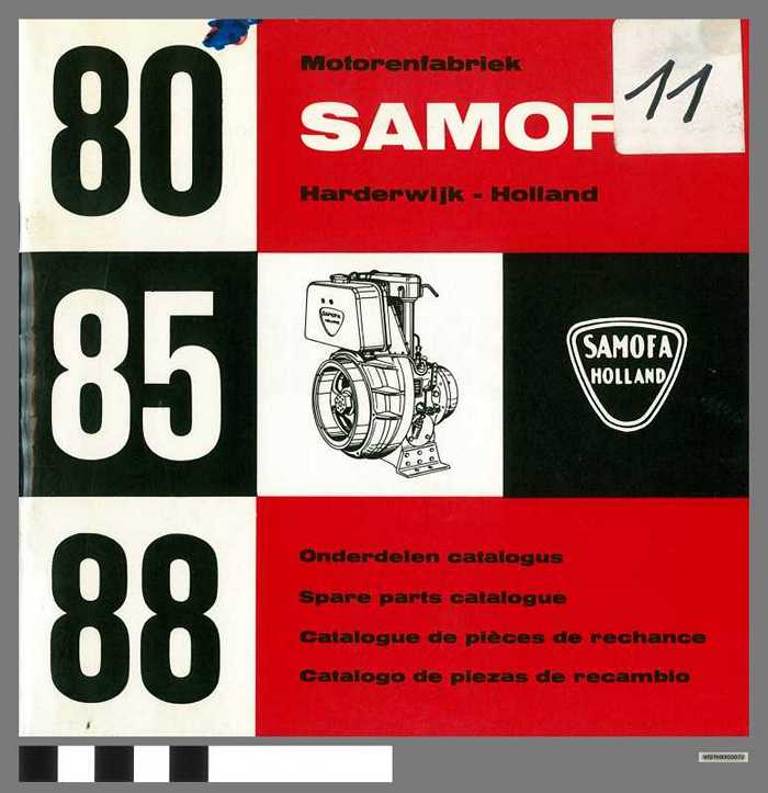Samofa Holland motorenfabriek - Onderdelen catalogus - 80-85-88