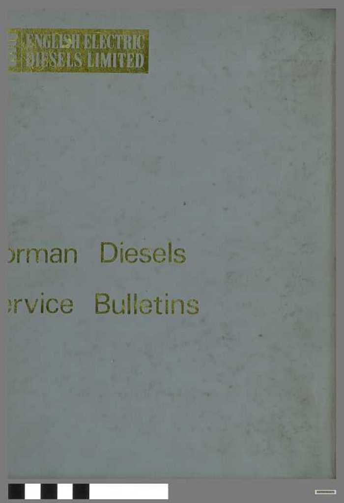 Dorman Diesels  - Service Bulletins
