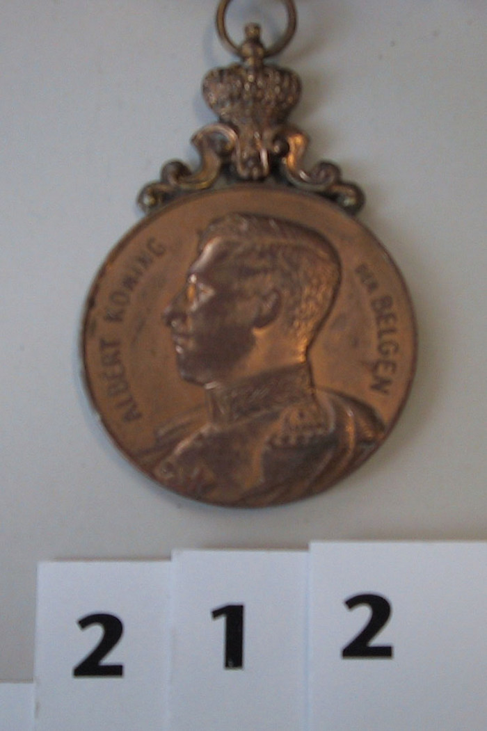 Medaille: Maatschappij Oud Gedienden Sint-Kruis - Herinnering van het vaandel op 09-06-1912