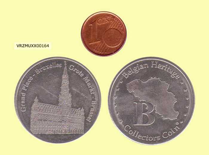 Belgian Heritage Collectors Coin - Grote Markt Brussel