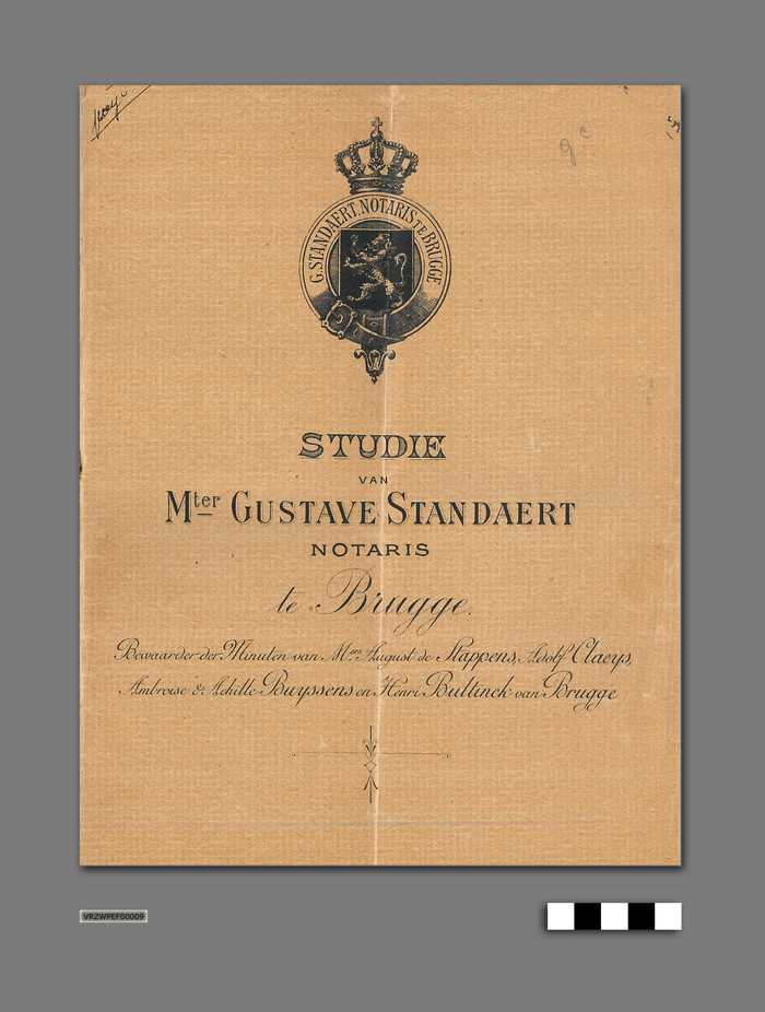 Notariële aktie - Studie van Mter Gustave Standaert notaris te Brugge