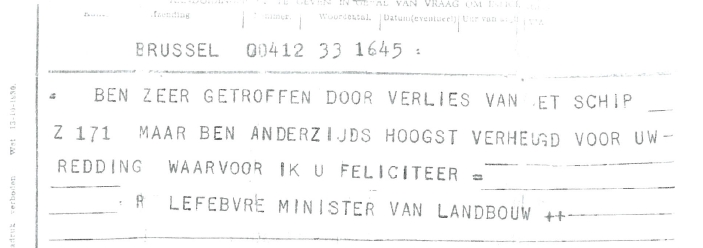 telegram van minister theo lefebvre
