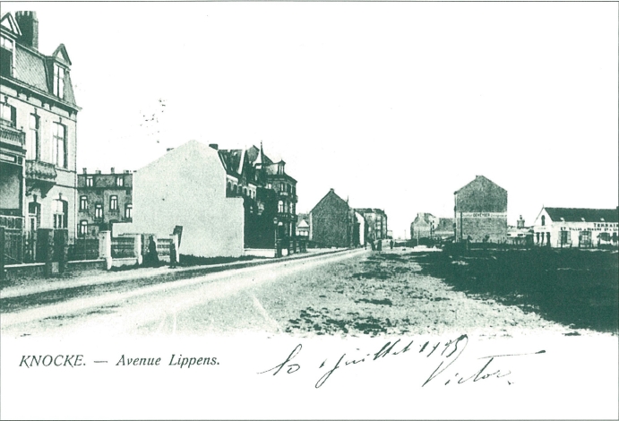 1910 - «Knokke-Center» Rechts Café Hollandais, 