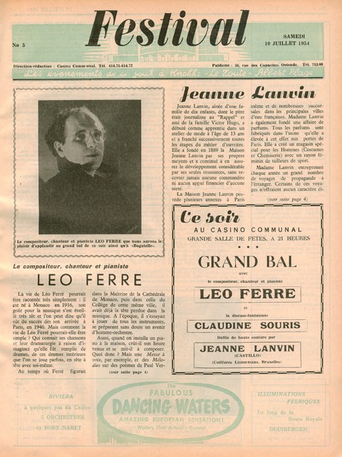 Leo-Ferre-casino-Knokke-1954